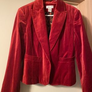 Rust velvet lined jacket